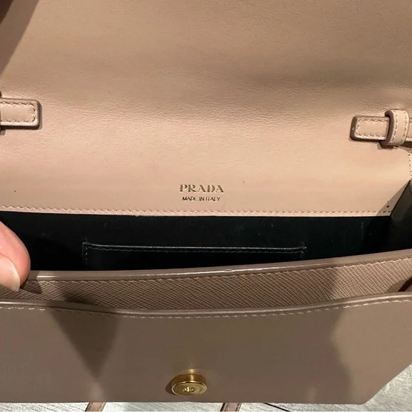 Prada Cosette Crossbody in Matte Nude Saffiano Leather - Picture 9 of 14